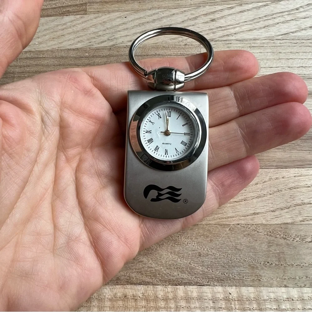 Princess cruises Stainless steel keychain watch NEW BATTERY